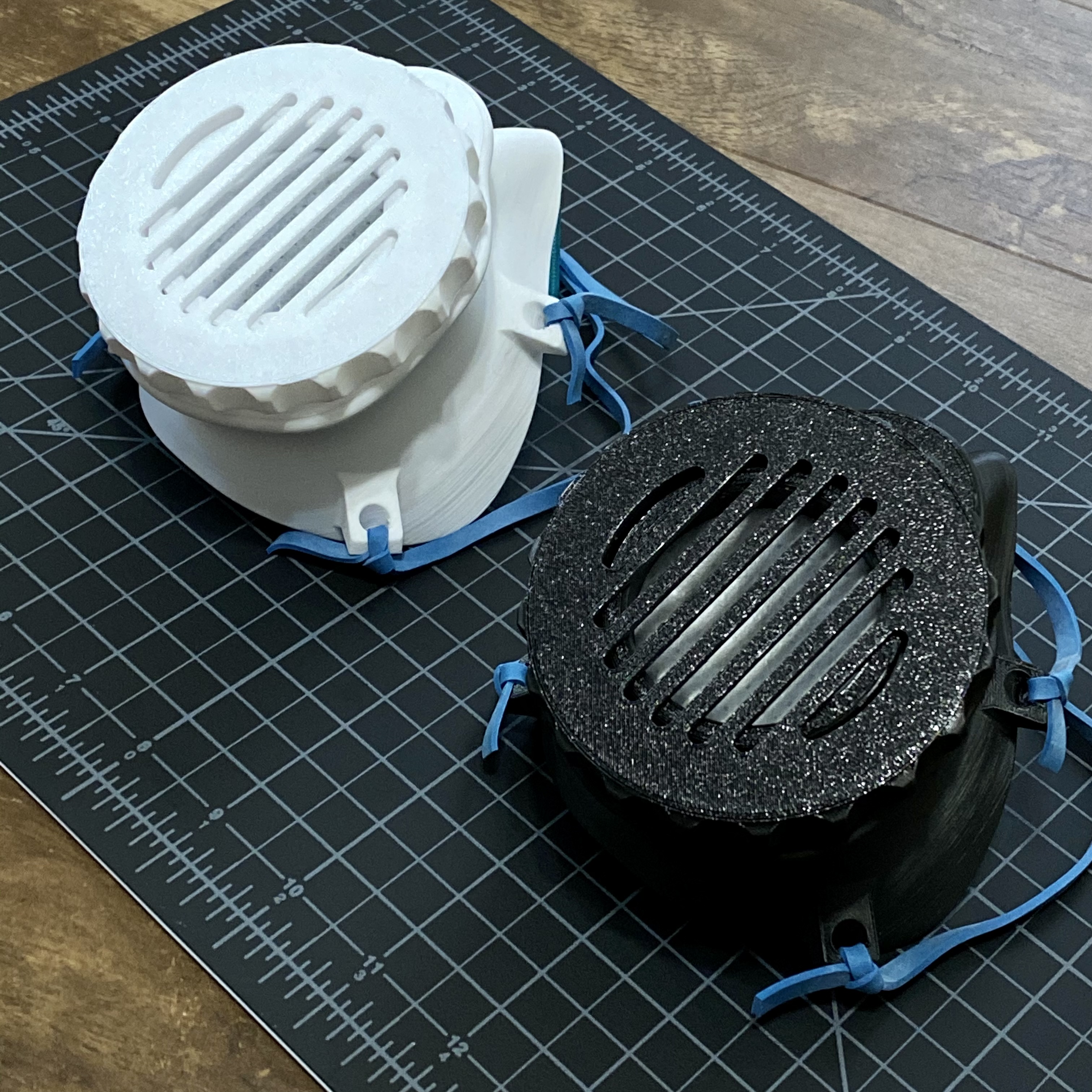 black and white masks